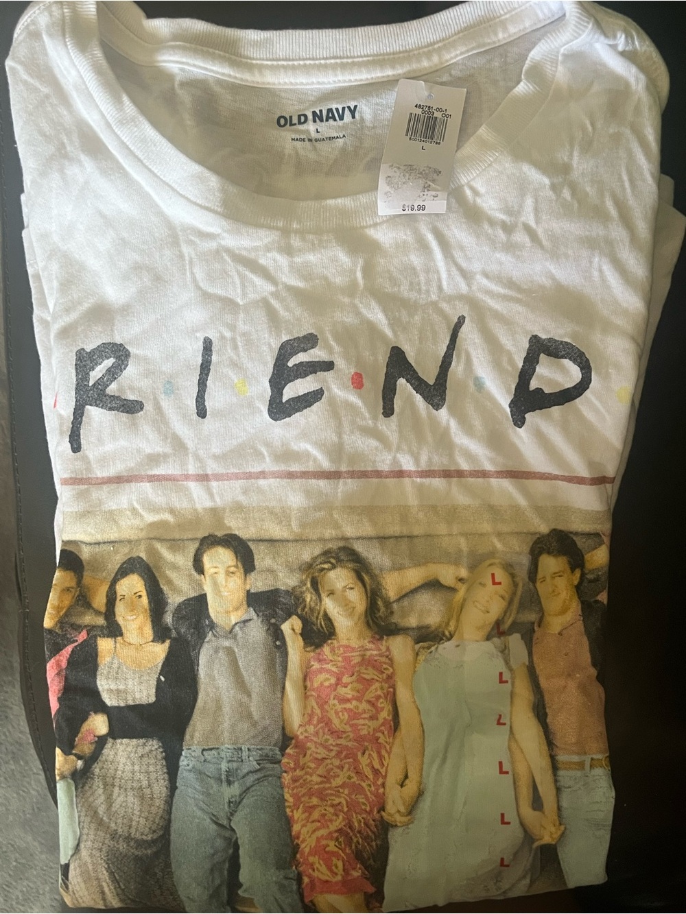 Old Navy White 'Friends' Graphic Tee size large new with tags